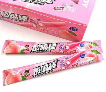 Мармелад жевательный "Бэнг" с кислой начинкой внутри "Персик" 15гр 1шт/40уп